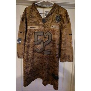 Mens Nike Chicago Bears Salute To Service #52 Jersey Small Hole Size XXXL Camo